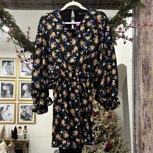 Zara Floral Mini Dress - and Multicolor